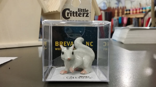 Figurine - Porcelain - Boxed White Squirrel - Hand Painted