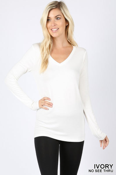 Clothing - Long Sleeve V-Neck Tee