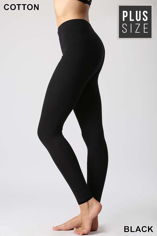 Clothing - Leggings - Black Plus Size