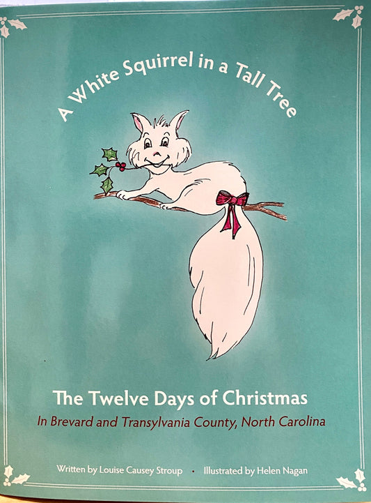 A White Squirrel in a Tall Tree children's book by Louise Causey Stroup illustrated by Helen Nagan, an interactive book about Brevard and Transylvania County NC