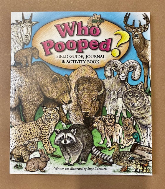 Who Pooped in the Park field guide journal and activity book, a nature companion for young outdoor explorers with coloring illustrations and journaling pages