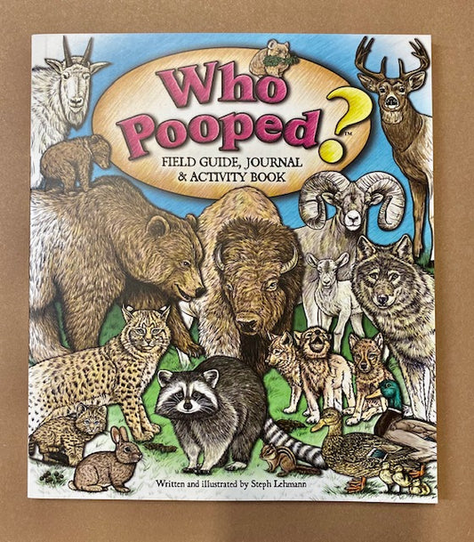 Who Pooped in the Park field guide journal and activity book, a nature companion for young outdoor explorers with coloring illustrations and journaling pages