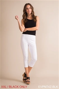 Clothing - Ponte Cropped Pant in Black or White