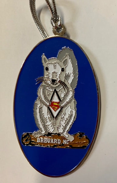 Ornaments - White Squirrel Batman Metal Ornament-  Super Hero Series