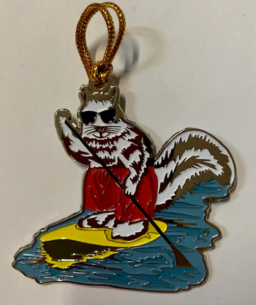 Ornament - Metal - White Squirrel - Two-Sided - Multiple Hobbies & Interests