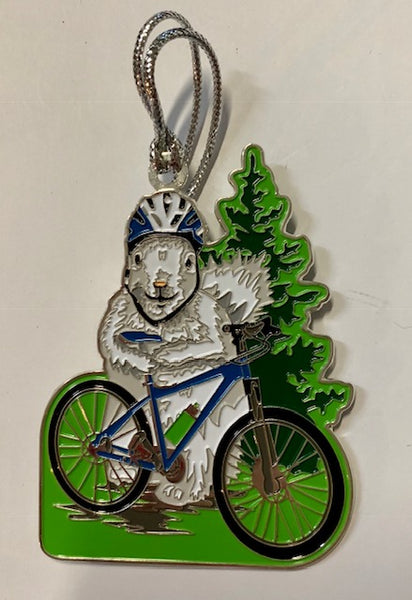 Ornament - Metal - White Squirrel - Two-Sided - Multiple Hobbies & Interests