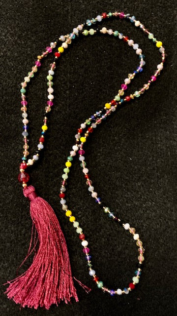 Jewelry - Tassle Necklace in Jewel Tones
