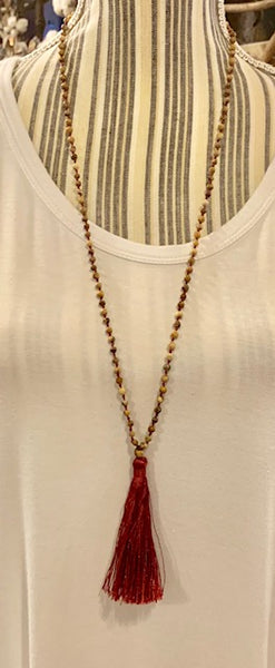 Jewelry - Tassle Necklace in Jewel Tones