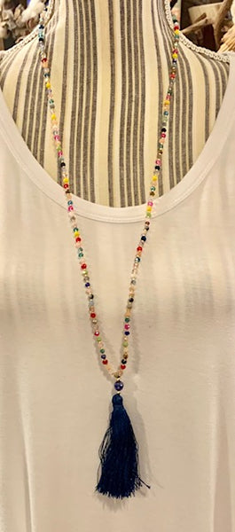 Jewelry - Tassle Necklace in Jewel Tones