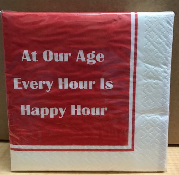 Napkins - Cocktail size for Happy Hour - Funny for Everyone #