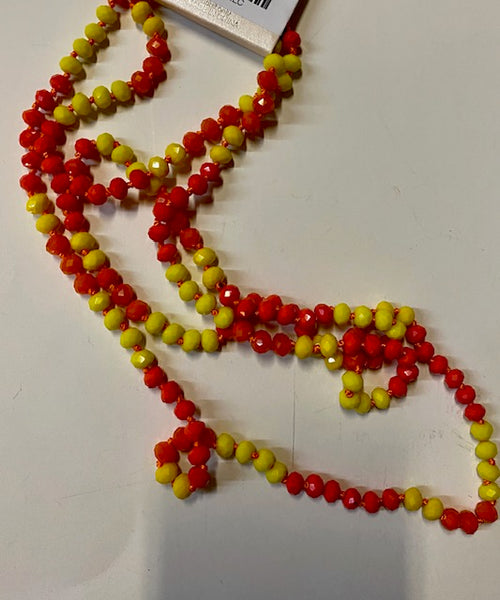 Jewelry - Faceted Glass Bead Necklaces - 60" - Assorted Colors
