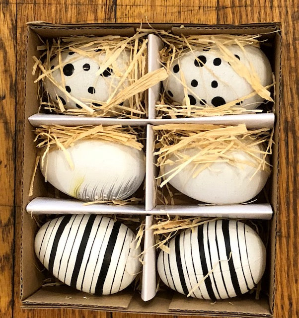 Home Decor - Decorative Eggs in a Box of Six