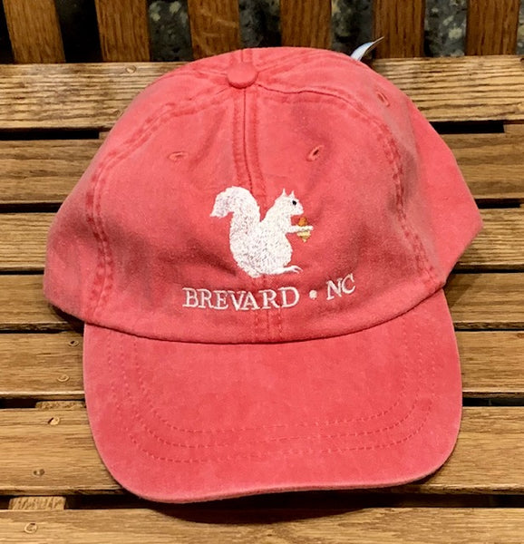 Baseball Cap/Hat - Embroidered Squirrel with Brevard, NC