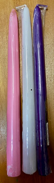 Candle - 10" Tapers in Lent or Advent Colors