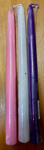 Candle - 10" Tapers in Lent or Advent Colors