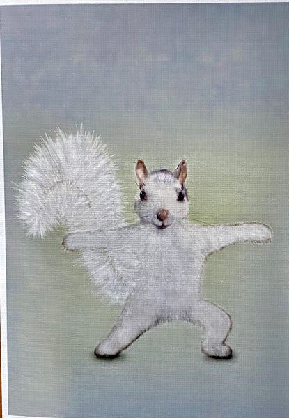 Notecards - White Squirrels in a Variety of Sports Activities by Christine Pentecost