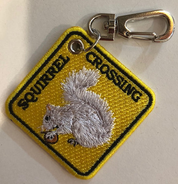 Key Chain/Clip - "Squirrel Crossing" on one side......"Brevard, NC" on the other side