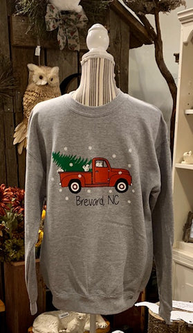 Christmas Sweatshirt - For Adults - Unisex Heathered Sport Gray Christmas Sweatshirt