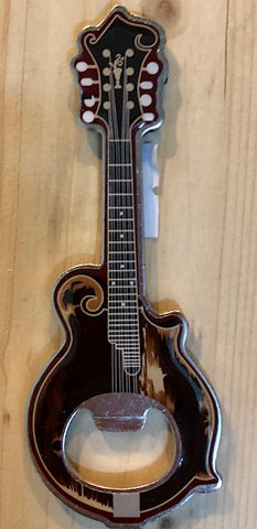 Magnet - Metal Bottle Opener - Mandolin with our White Squirrel & Brevard, NC on back