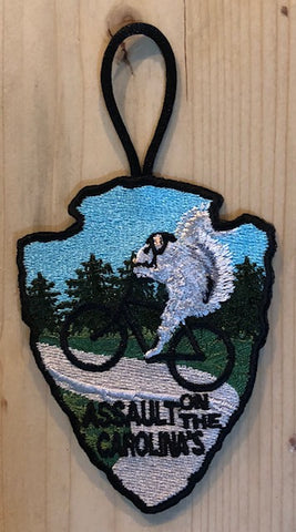 Ornament - Embroidered - Assault on the Carolinas Cycling Squirrel