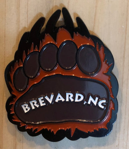 Magnet - Bear Paw with Brevard, NC Imprint