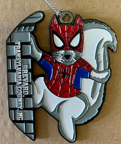 Ornament - Metal - White Squirrel Spiderman
