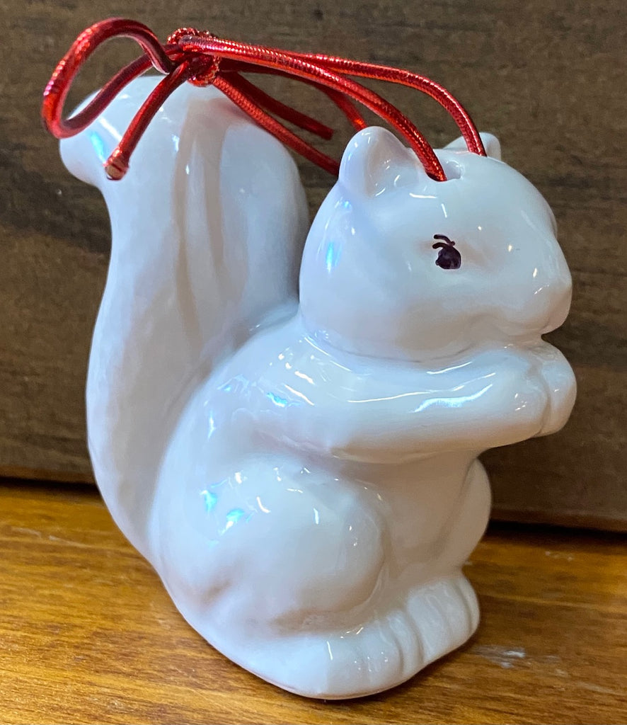 Ornament - Plain White Squirrel Salt Ornament