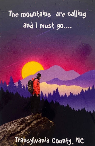 Decal/Sticker - The Mountains are Calling and I Must Go - Mini Rectangle