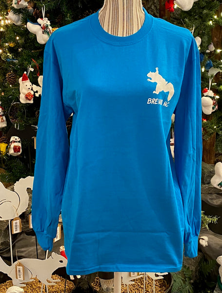 T-Shirt - Adult - I've Got Your Back & Birdseed - Long Sleeve Crew Neck in Sapphire Blue