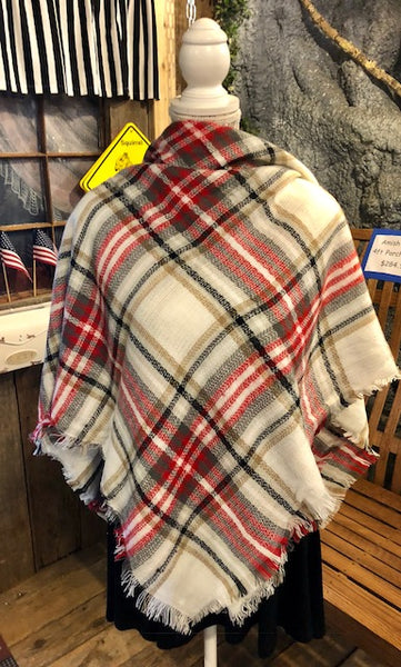 Clothing Accessory -Blanket Scarf - Oversized - Multi Color Plaids