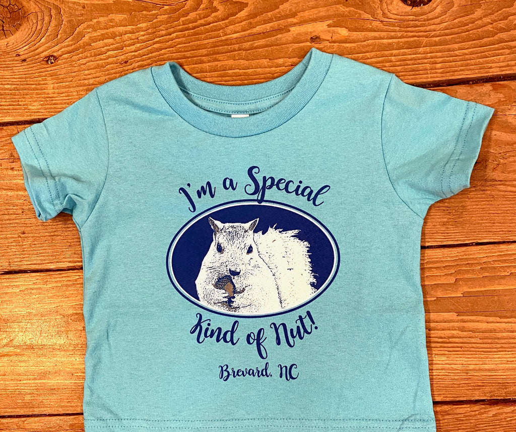 T-Shirt - For Toddlers - Short Sleeve Crew Neck "I'm A Special Kind of Nut"