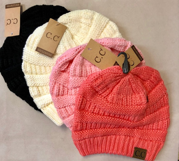 Clothing Accessories - Ever-Popular Basic Cable Knit Beanie by "CC"