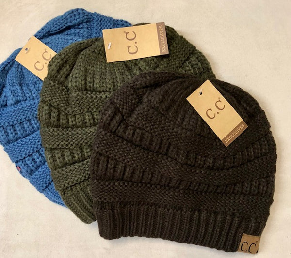 Clothing Accessories - Ever-Popular Basic Cable Knit Beanie by "CC"