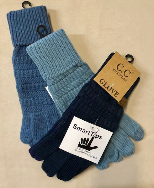 Clothing Accessories - Cable Knit Texting Gloves to Match "CC" Beanies