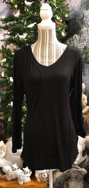 Clothing - Ultra-Soft Long-Sleeved V-Neck Tunic/Top