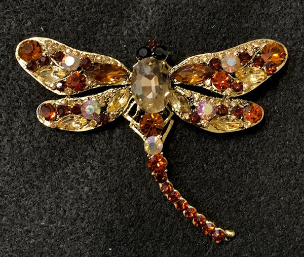 Jewelry - Colorful Crystal Dragonfly Brooches