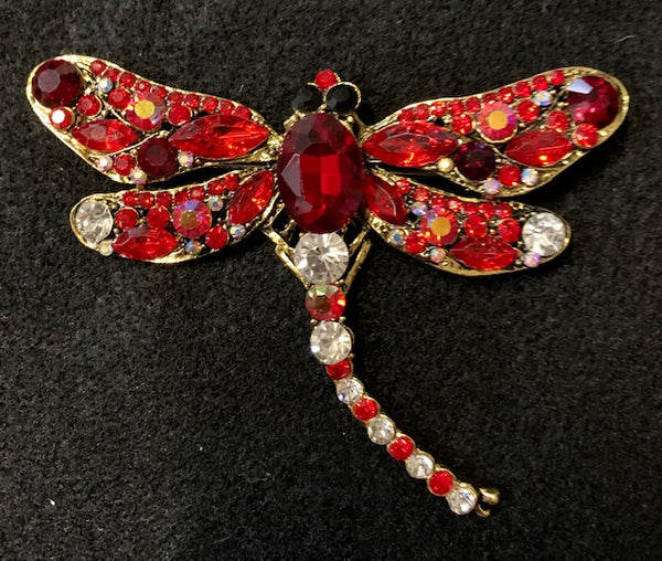 Jewelry - Colorful Crystal Dragonfly Brooches