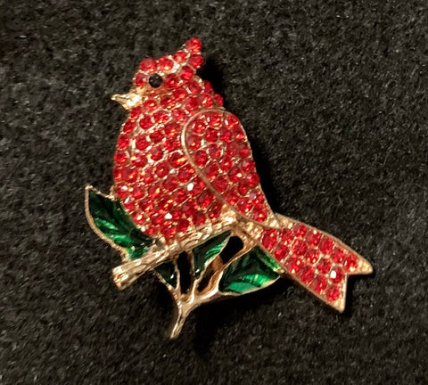 Jewelry - Mini Crystal Cardinal Brooch