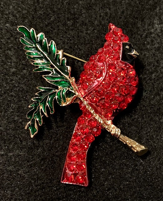 Jewelry - Crystal Cardinal on a Pine Branch