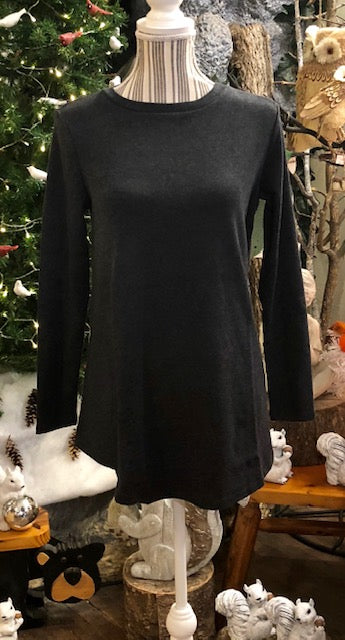 Clothing - Heathered Swing Tunic with Side Pockets