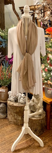 gauze-long-scarf-lightweight-summer-wrap-shawl in beige