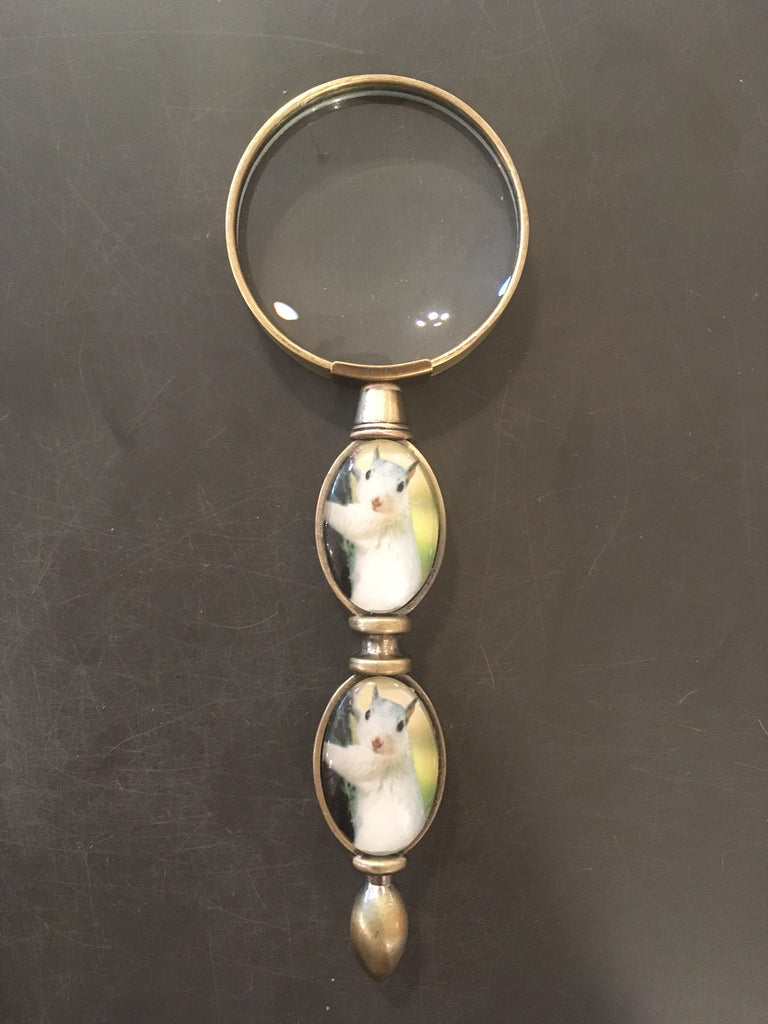 Brass - White Squirrel Magnifying Glass