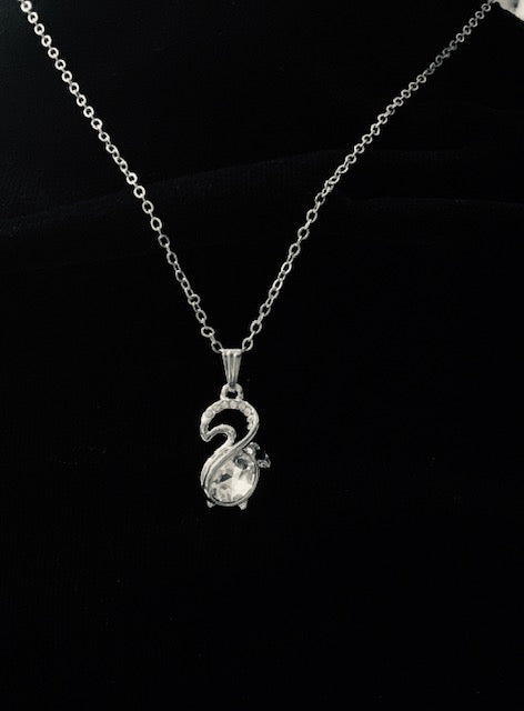 Jewelry - Squirrel Pendant with a Clear Crystal Stone