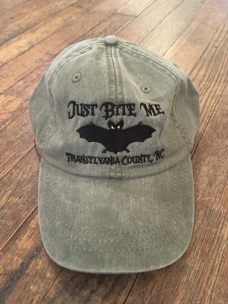Baseball Cap/Hat - Embroidered "Just Bite Me" Hat