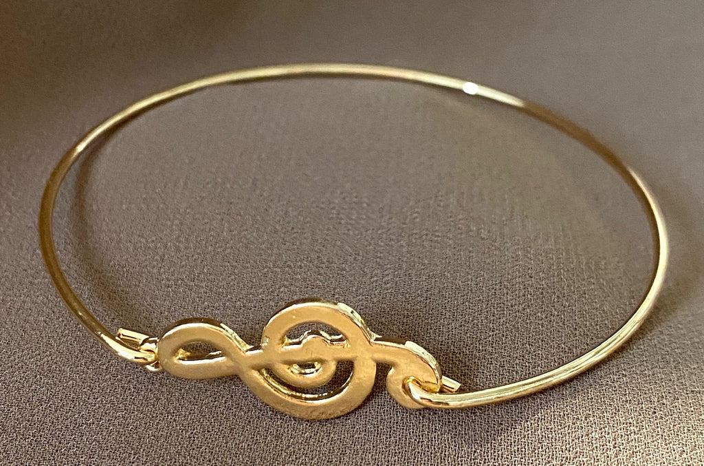 Jewelry - Bracelet - Treble Clef Band in Gold Alloy
