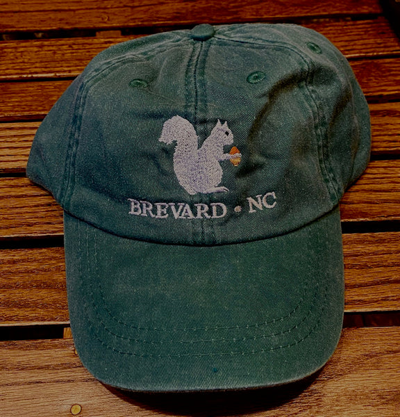 Baseball Cap/Hat - Embroidered Squirrel with Brevard, NC