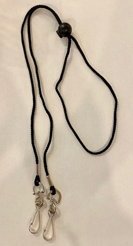 Mask Holder - Black Cord clips for holding your mask