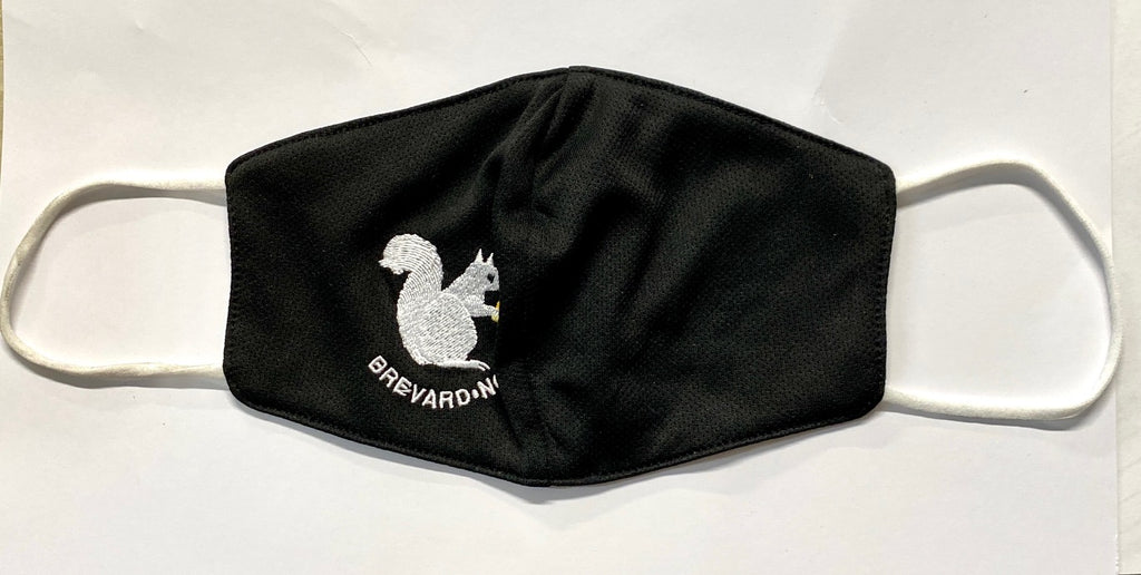 Face Mask - Embroidered with White Squirrel Design
