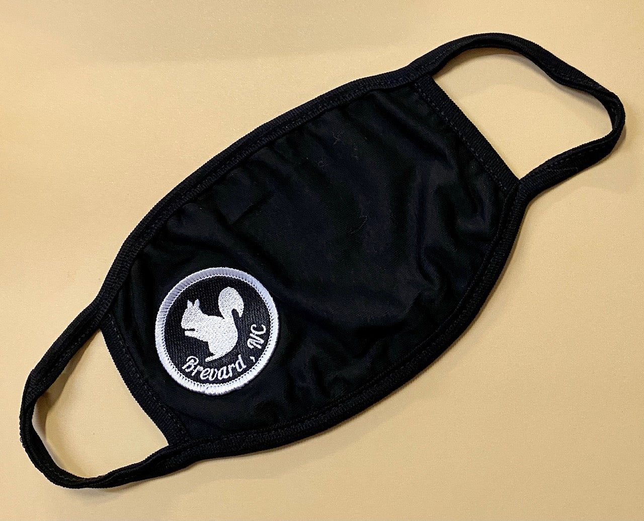 Mask - Face Mask - White Squirrel Embroidered Patch Design