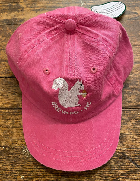Baseball Cap/Hat - Youth - Embroidered White Squirrel with Brevard, NC